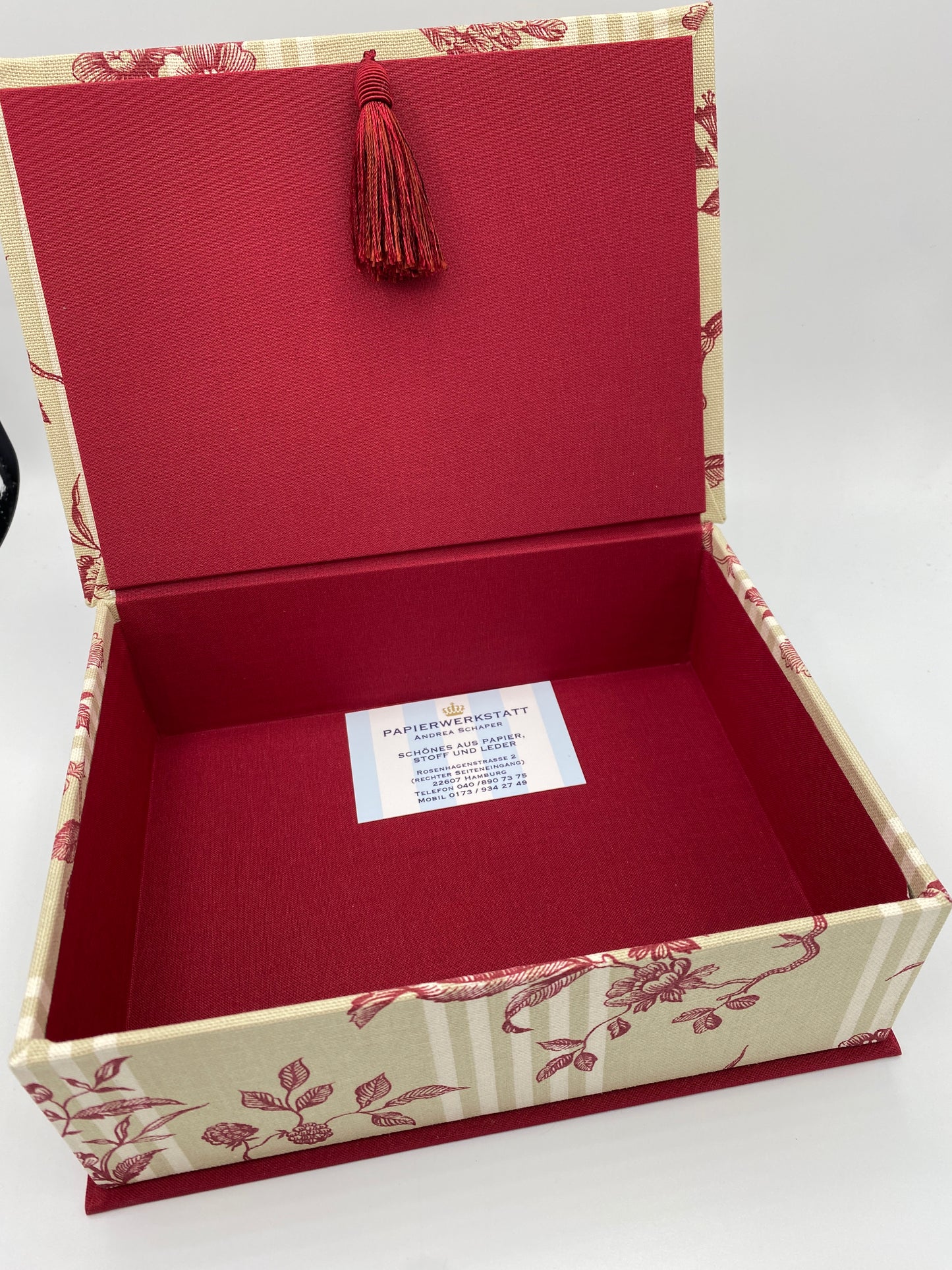Schatzkiste aus Stoff – Vogelgezwitscher beige