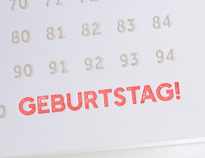 Karten zum Geburtstag