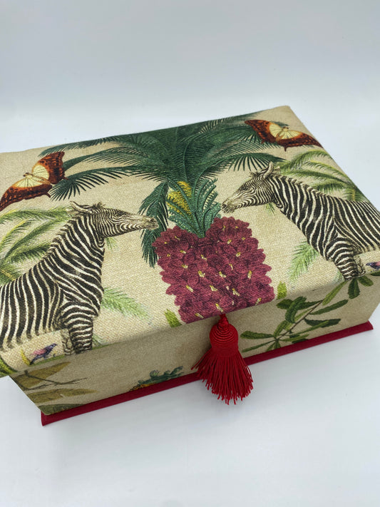 Schatzkiste aus Stoff – Zebra