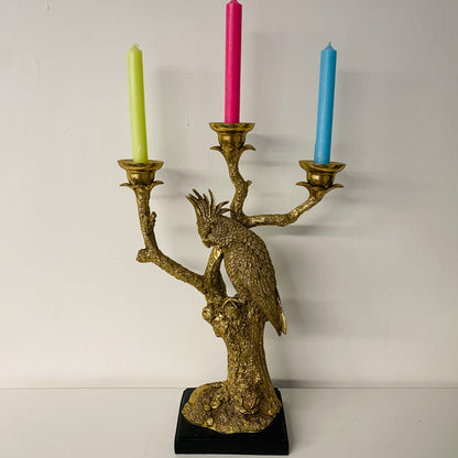 Kerzenständer Papagei