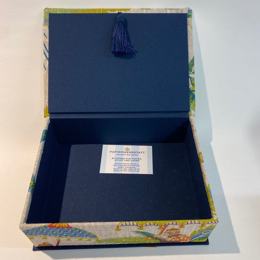 Schatzkiste Stoff klein – Affen in der Sonne