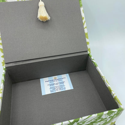 Schatzkiste aus Stoff -Florali grün