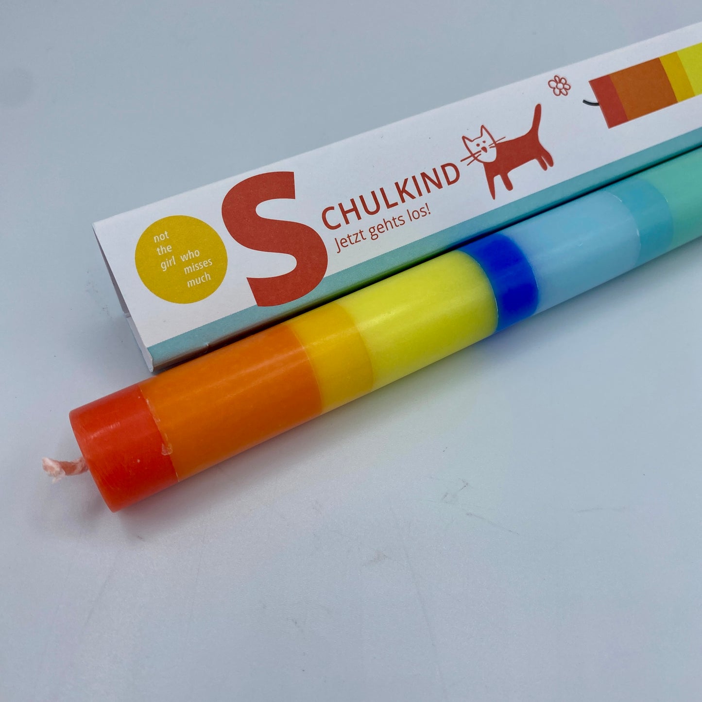 Glückskerze Schulkind