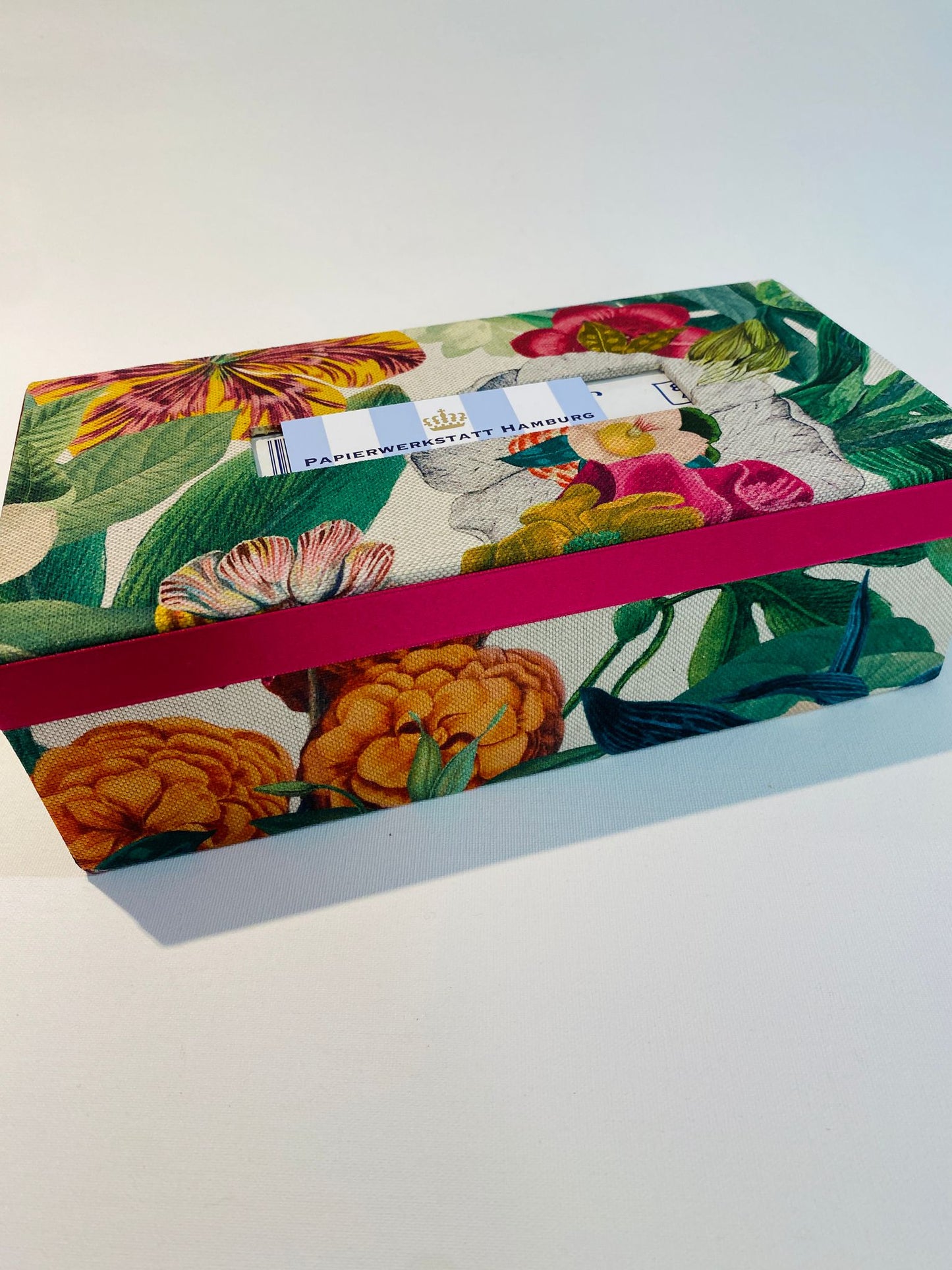 Kleenexbox - Englische Blumen