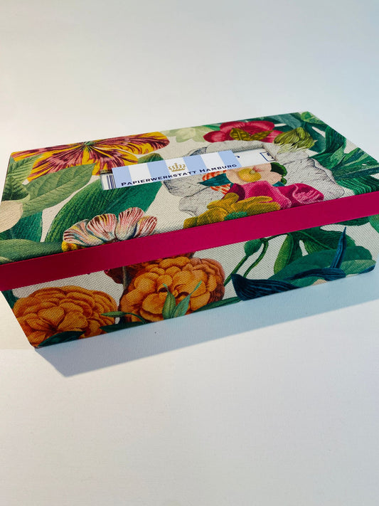 Kleenexbox - Englische Blumen