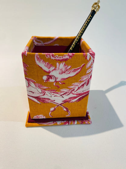 Stifteköcher - Toile de Jouy Orange