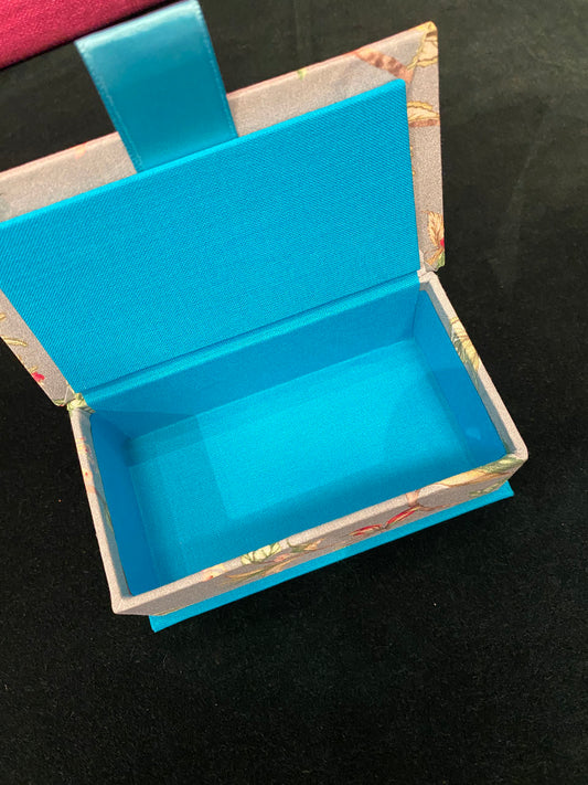 Box für Taschentücher - Vögel türkis